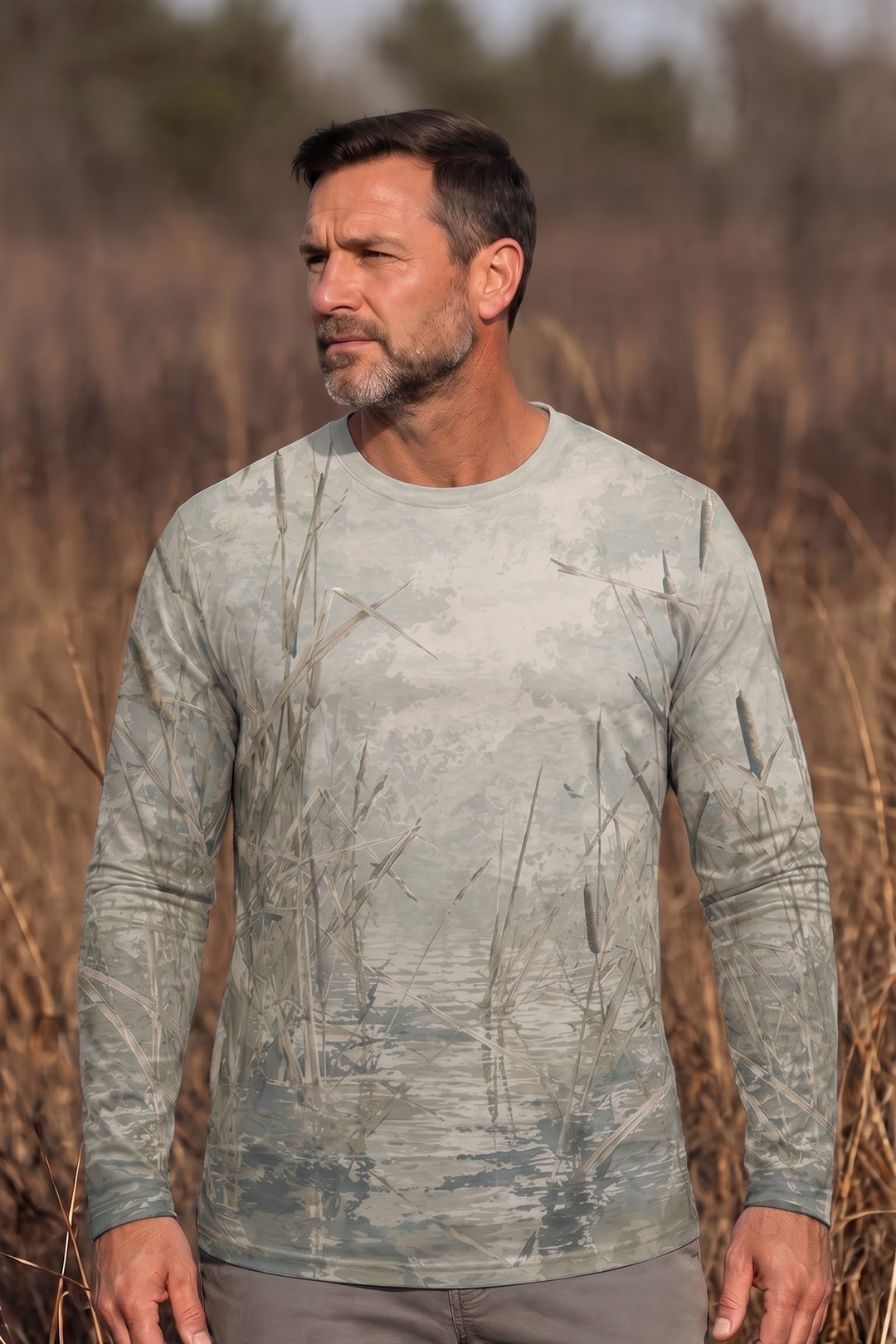 Performance Hunting Long Sleeve - Cattail Marsh Mallard Takeoff - TBT380 image 3