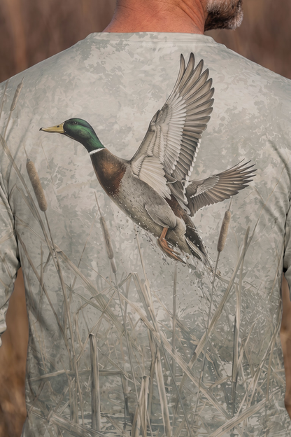 Performance Hunting Long Sleeve - Cattail Marsh Mallard Takeoff - TBT380 image 4
