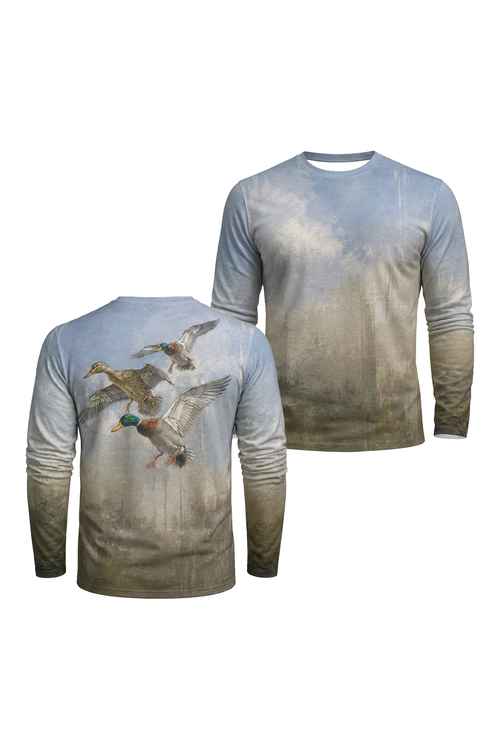 Performance Hunting Long Sleeve - Skybound Mallard Flock - TBT381 image 1