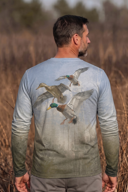 Performance Hunting Long Sleeve - Skybound Mallard Flock - TBT381 image 2