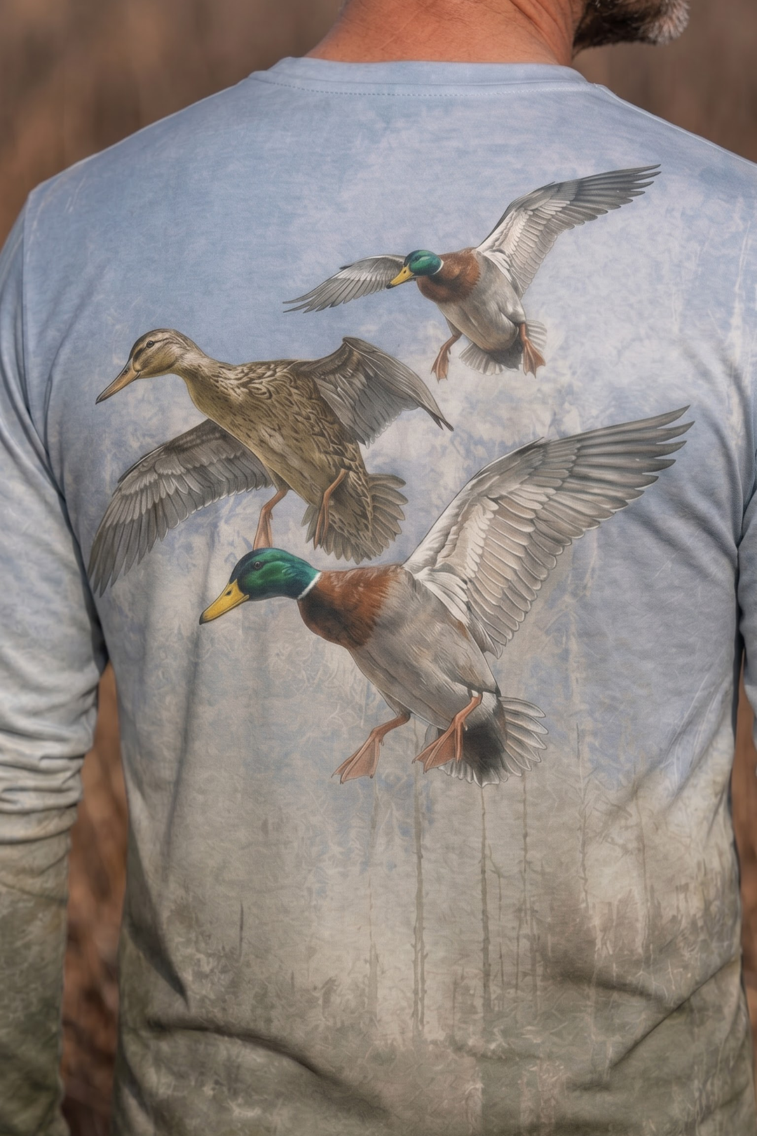 Performance Hunting Long Sleeve - Skybound Mallard Flock - TBT381 image 4