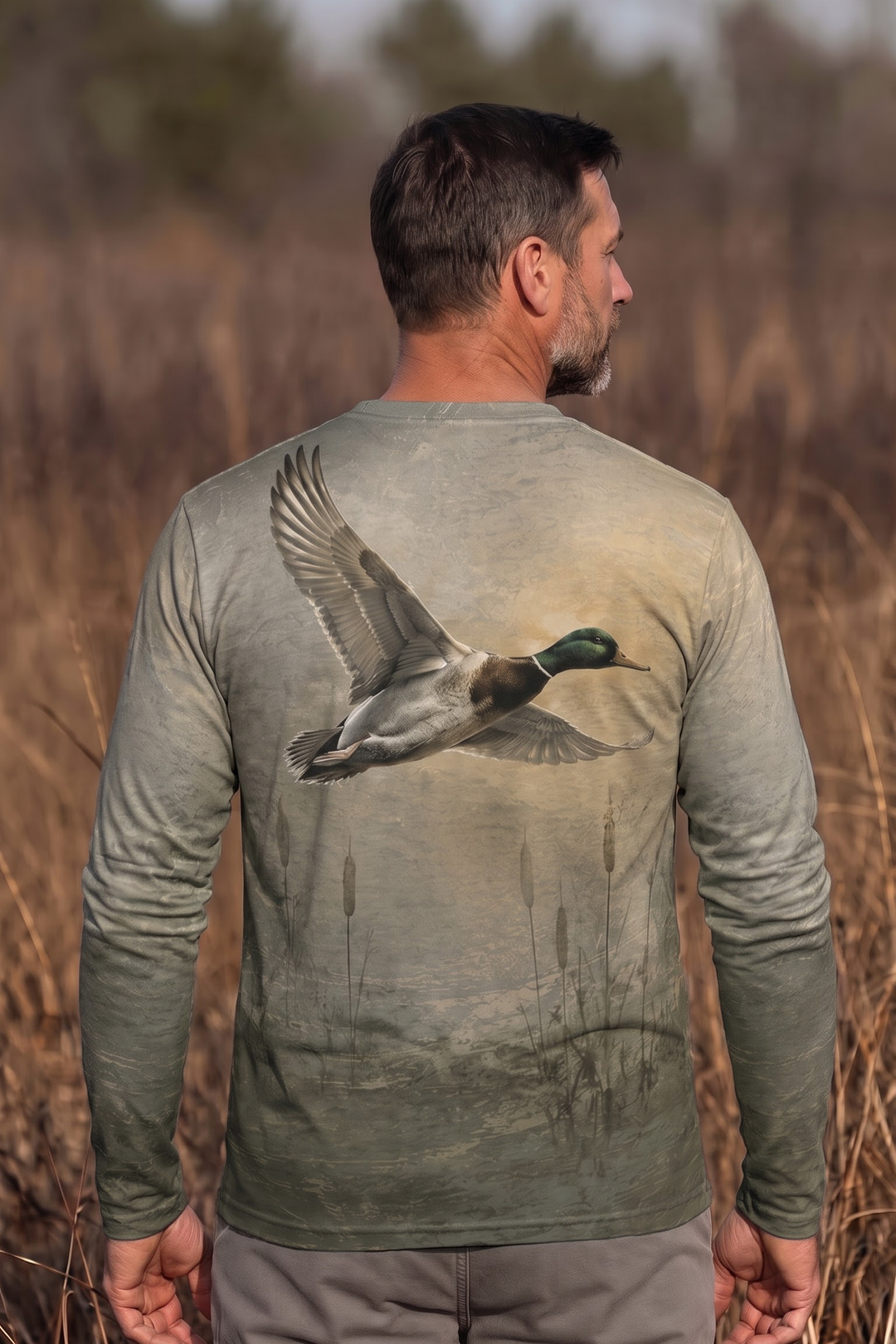 Performance Hunting Long Sleeve - Misty Reedbed Mallard Soar - TBT382 image 2