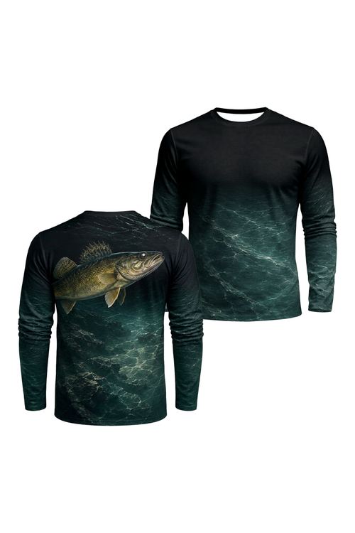 Performance Fishing Long Sleeve - Deep Reef Walleye Shadow - TBT383 image 1