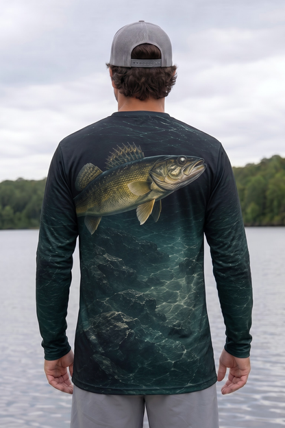 Performance Fishing Long Sleeve - Deep Reef Walleye Shadow - TBT383 image 2