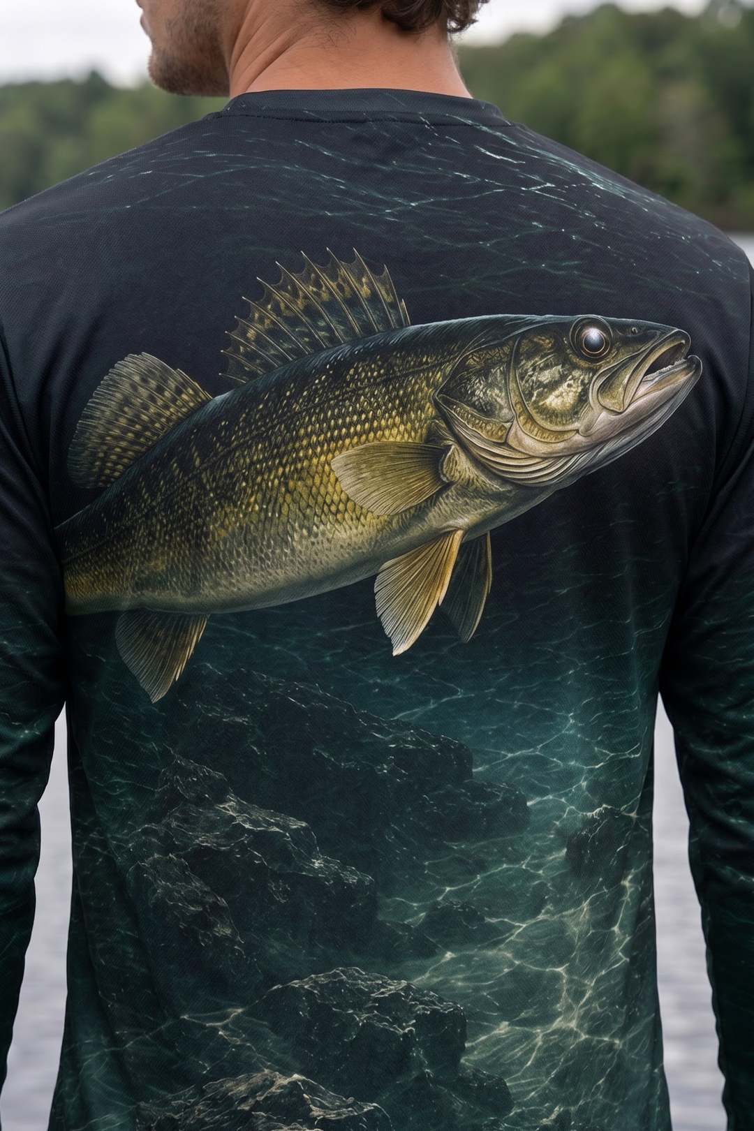 Performance Fishing Long Sleeve - Deep Reef Walleye Shadow - TBT383 image 4