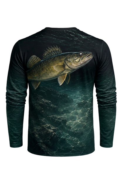Performance Fishing Long Sleeve - Deep Reef Walleye Shadow - TBT383 image 5