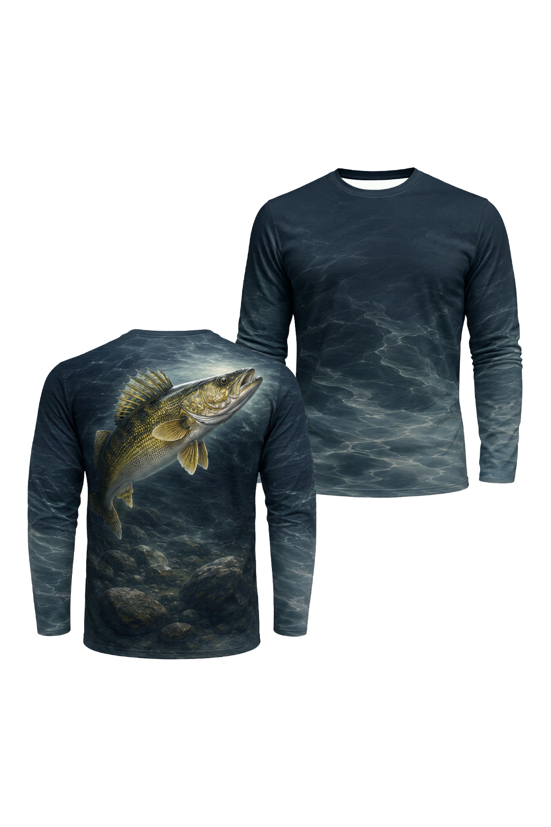 Performance Fishing Long Sleeve - Rocky Depth Walleye Strike - TBT384 image 1