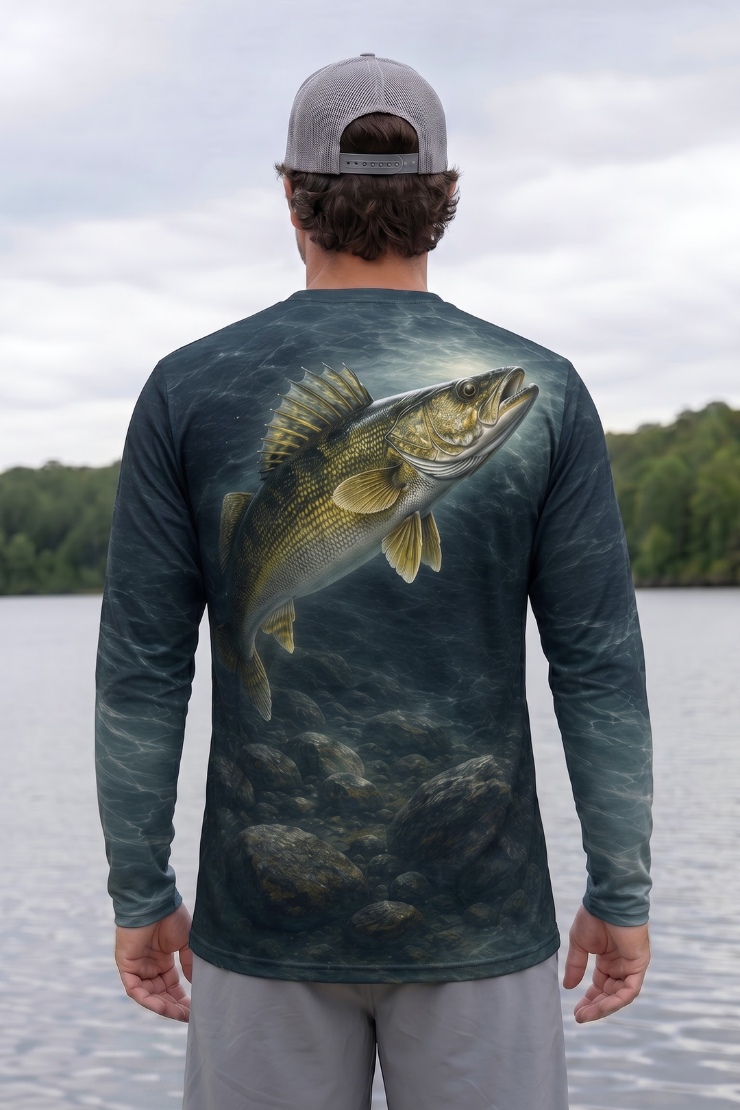 Performance Fishing Long Sleeve - Rocky Depth Walleye Strike - TBT384 image 2