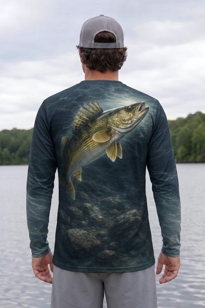 Performance Fishing Long Sleeve - Rocky Depth Walleye Strike - TBT384 image 2