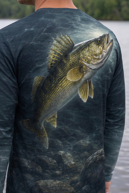 Performance Fishing Long Sleeve - Rocky Depth Walleye Strike - TBT384 image 4