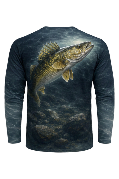 Performance Fishing Long Sleeve - Rocky Depth Walleye Strike - TBT384 image 5
