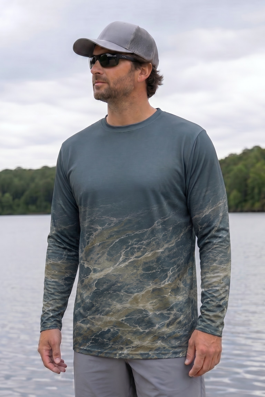 Performance Fishing Long Sleeve - Submerged Bed Walleye Rise - FSH809 image 3