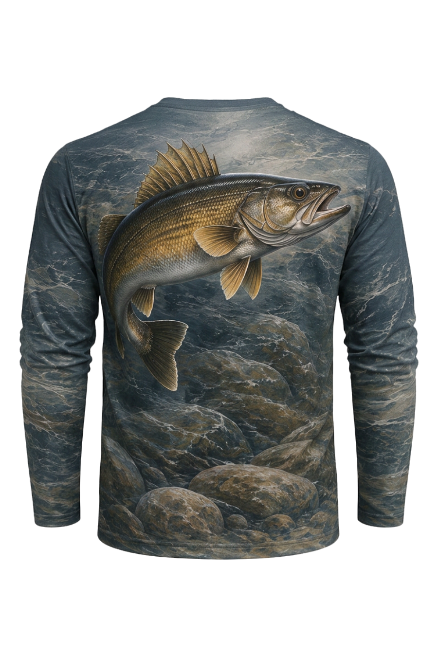 Performance Fishing Long Sleeve - Submerged Bed Walleye Rise - FSH809 image 5