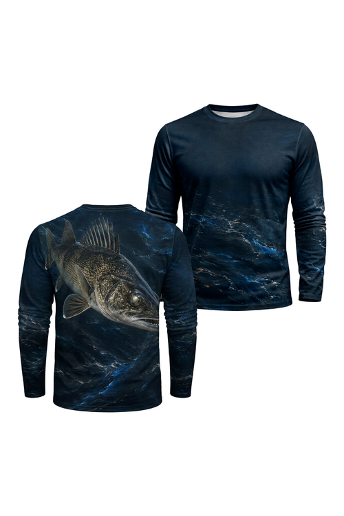 Performance Fishing Long Sleeve - Midnight Abyss Walleye Prowl - TBT386 image 1