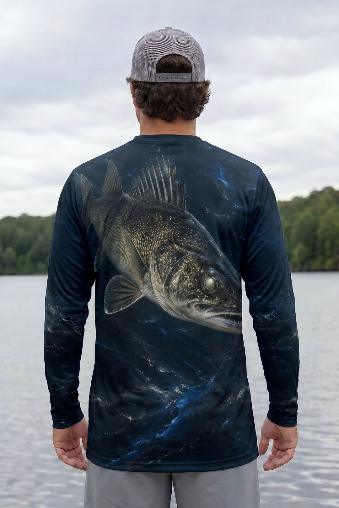 Performance Fishing Long Sleeve - Midnight Abyss Walleye Prowl - TBT386 image 2