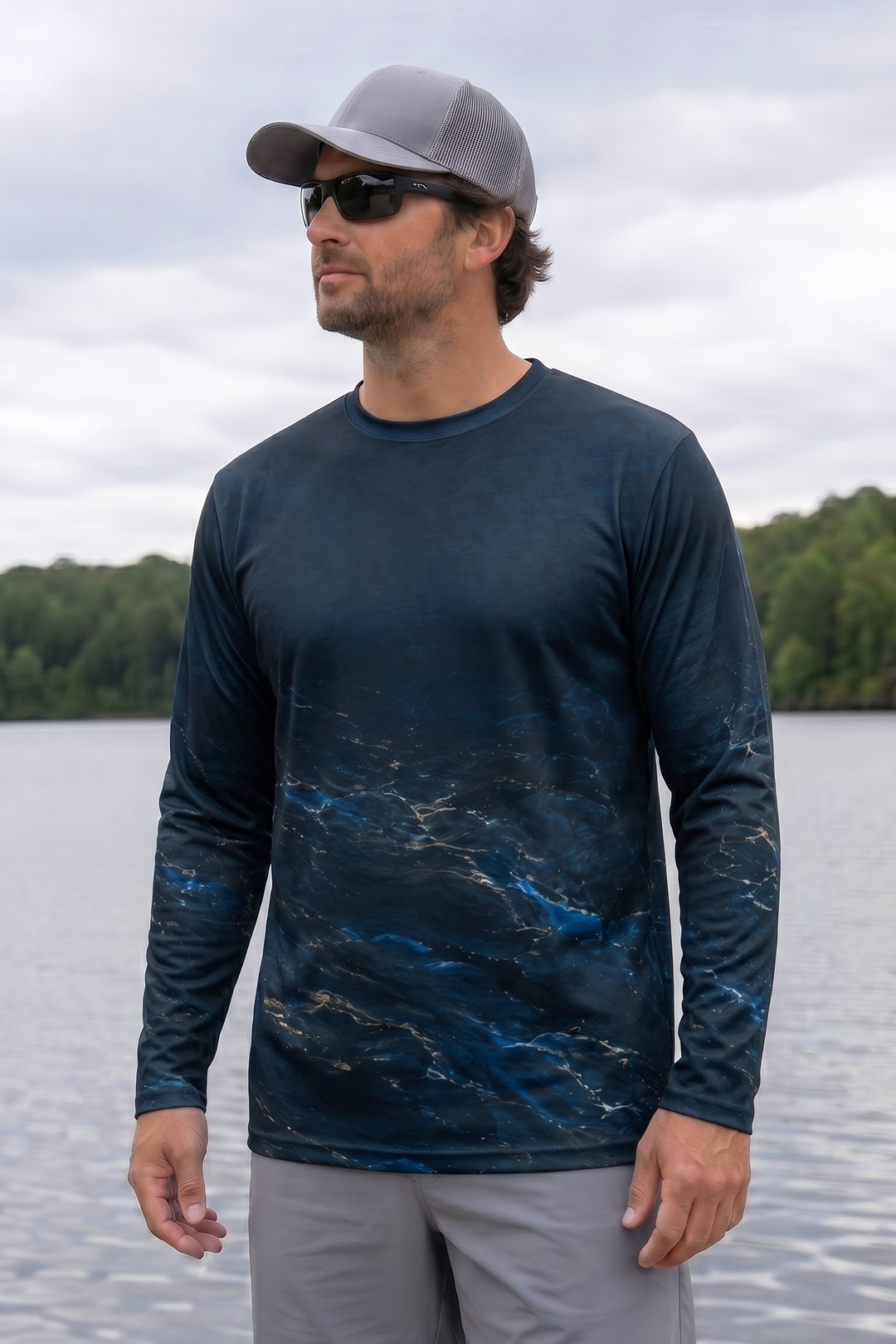 Performance Fishing Long Sleeve - Midnight Abyss Walleye Prowl - TBT386 image 3