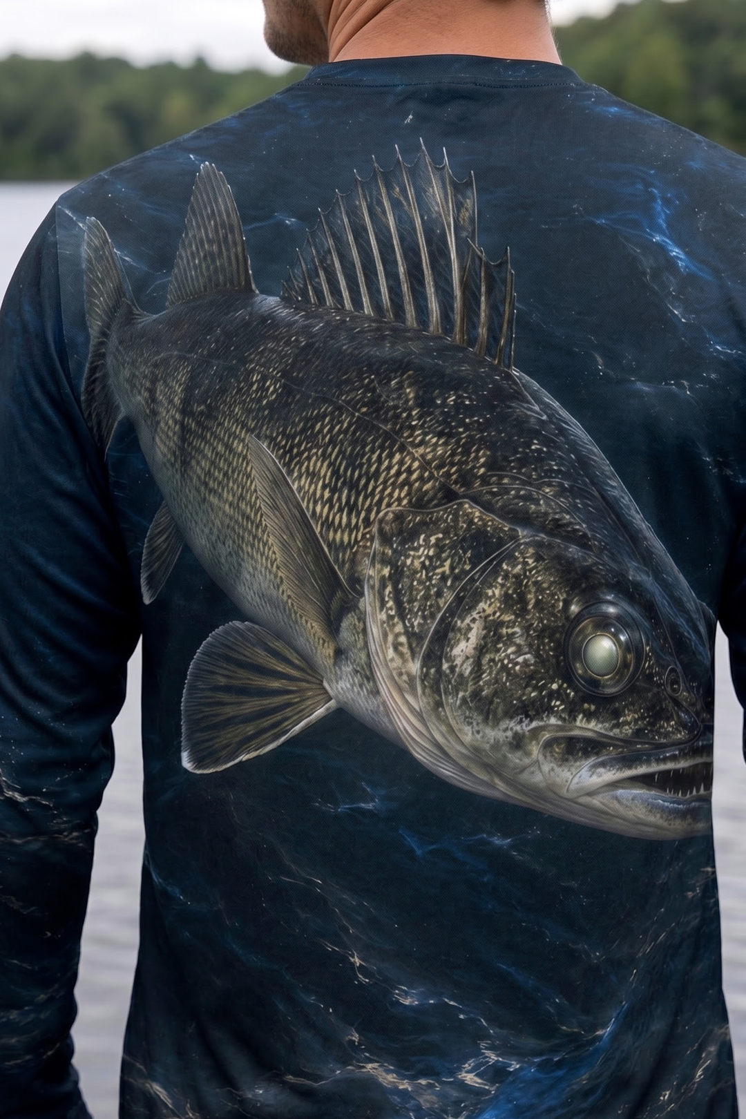 Performance Fishing Long Sleeve - Midnight Abyss Walleye Prowl - TBT386 image 4
