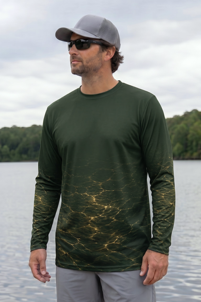 Performance Fishing Long Sleeve - Golden Timber Walleye Ambush - TBT387 image 3