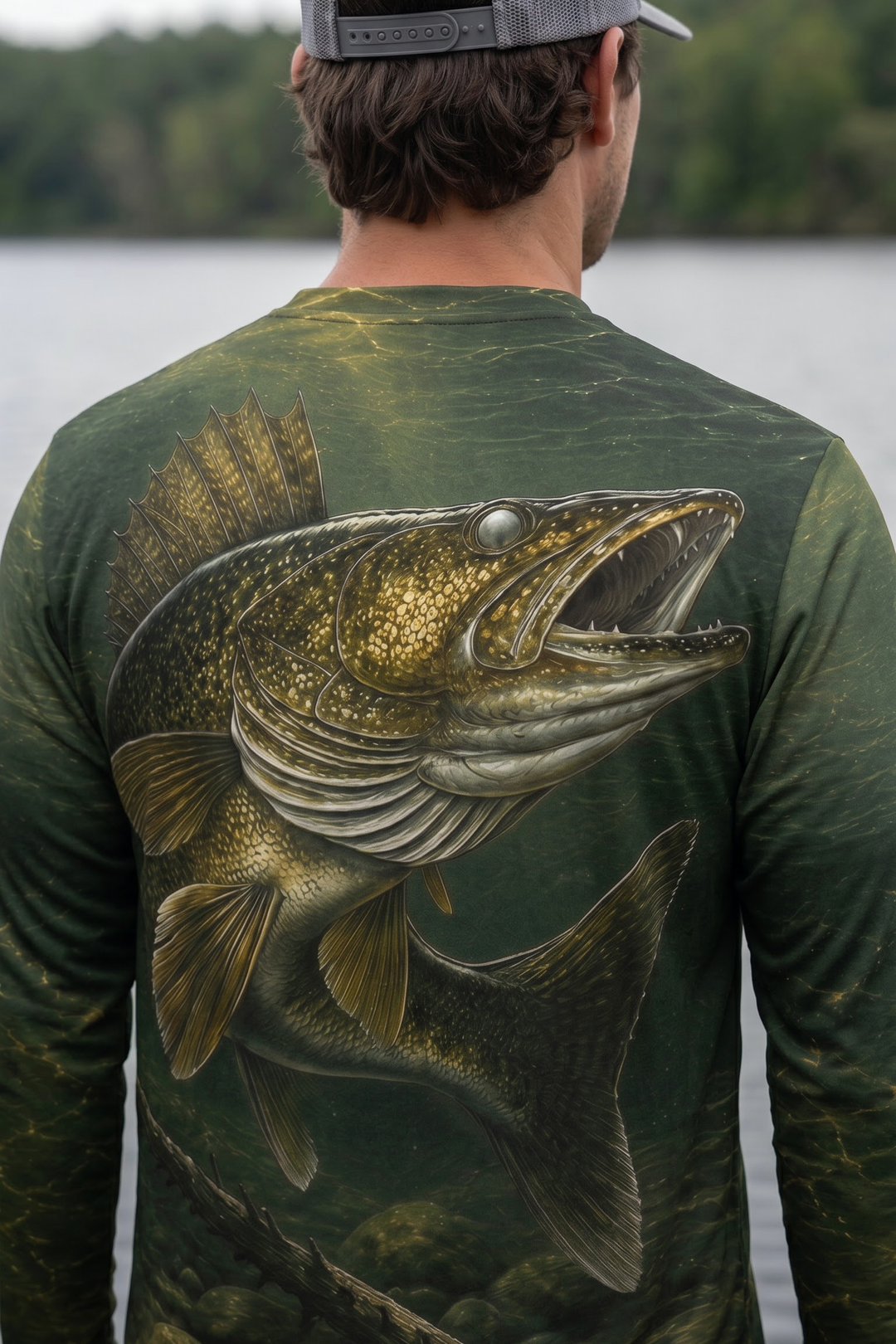 Performance Fishing Long Sleeve - Golden Timber Walleye Ambush - TBT387 image 4