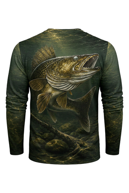 Performance Fishing Long Sleeve - Golden Timber Walleye Ambush - TBT387 image 5