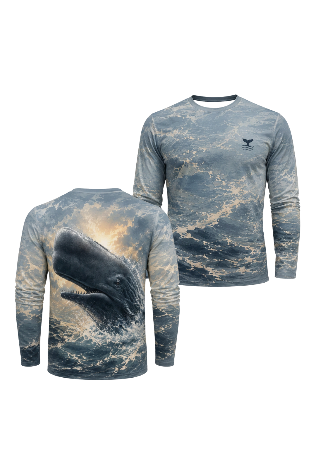 Performance Fishing Long Sleeve - Ocean Titan Sperm Whale Breach - TBT388 image 1