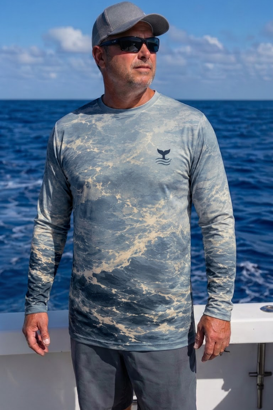 Performance Fishing Long Sleeve - Ocean Titan Sperm Whale Breach - TBT388 image 3
