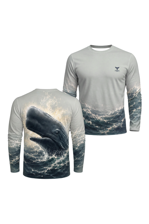 Performance Fishing Long Sleeve - Arctic Spray Sperm Whale Surge - TBT389 image 1