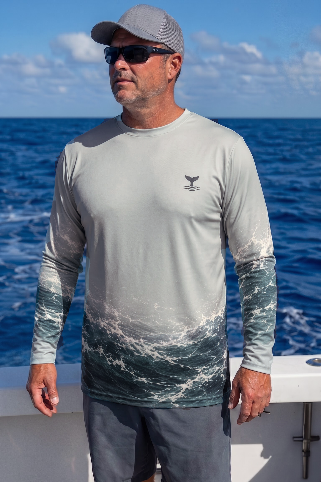 Performance Fishing Long Sleeve - Arctic Spray Sperm Whale Surge - TBT389 image 3