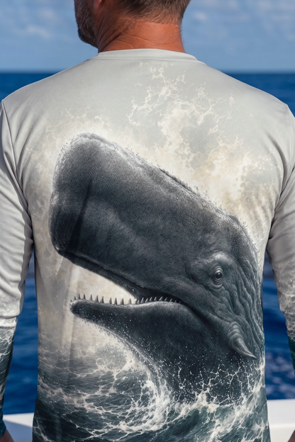 Performance Fishing Long Sleeve - Arctic Spray Sperm Whale Surge - TBT389 image 4