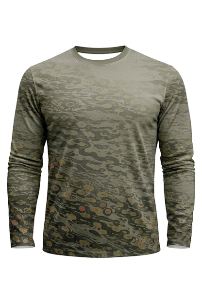 Performance Fishing Long Sleeve - Speckled Stream Brook Trout Leap - TBT390 image 6