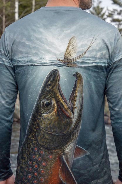 Performance Fishing Long Sleeve - Slate Water Brook Trout Hatch - TBT391 image 4