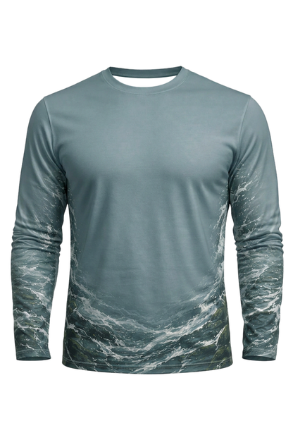 Performance Fishing Long Sleeve - Glacial Current King Chinook Leap - TBT392 image 6