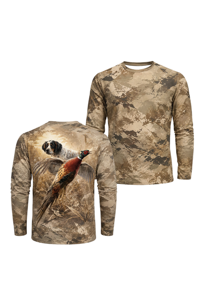 Performance Hunting Long Sleeve - Setter Field Pheasant Flush - ULS456K image 1