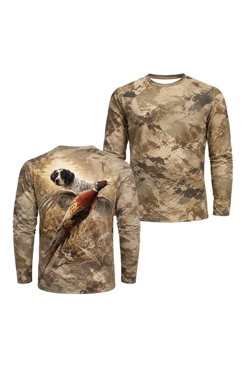 Performance Hunting Long Sleeve - Setter Field Pheasant Flush - ULS456K image 1