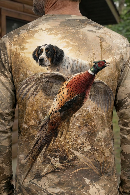 Performance Hunting Long Sleeve - Setter Field Pheasant Flush - ULS456K image 4