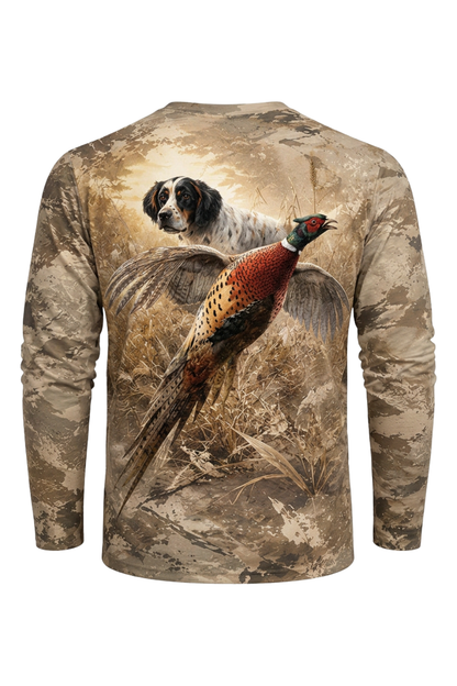 Performance Hunting Long Sleeve - Setter Field Pheasant Flush - ULS456K image 5