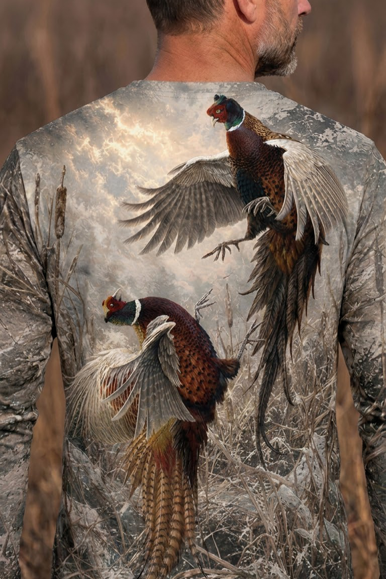 Performance Hunting Long Sleeve - Storm Marsh Pheasant Rise - ULS457K image 4