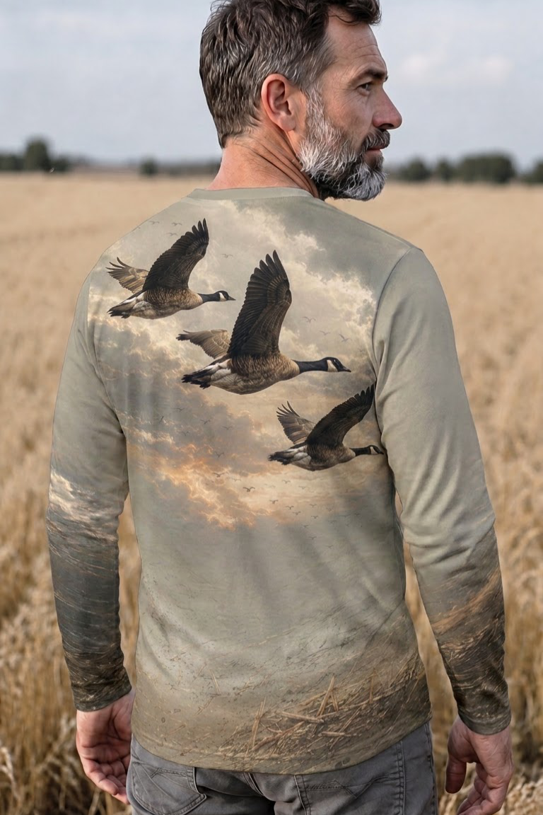 Performance Hunting Long Sleeve - Golden Horizon Goose Migration - ULS459K image 2