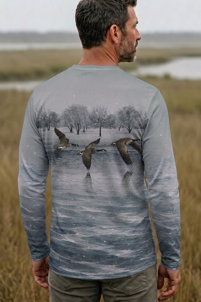 Performance Hunting Long Sleeve - Frozen Lake Goose Flight - ULS460K image 2