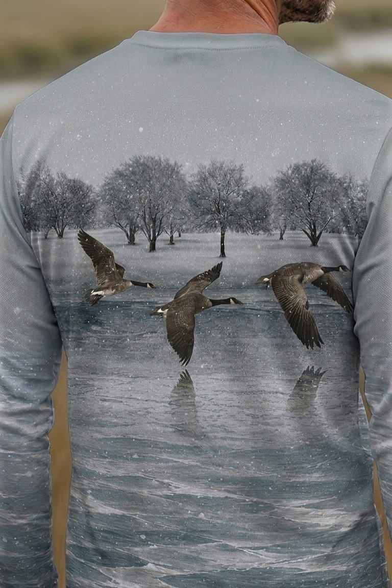 Performance Hunting Long Sleeve - Frozen Lake Goose Flight - ULS460K image 4