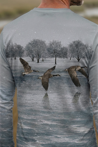 Performance Hunting Long Sleeve - Frozen Lake Goose Flight - ULS460K image 4