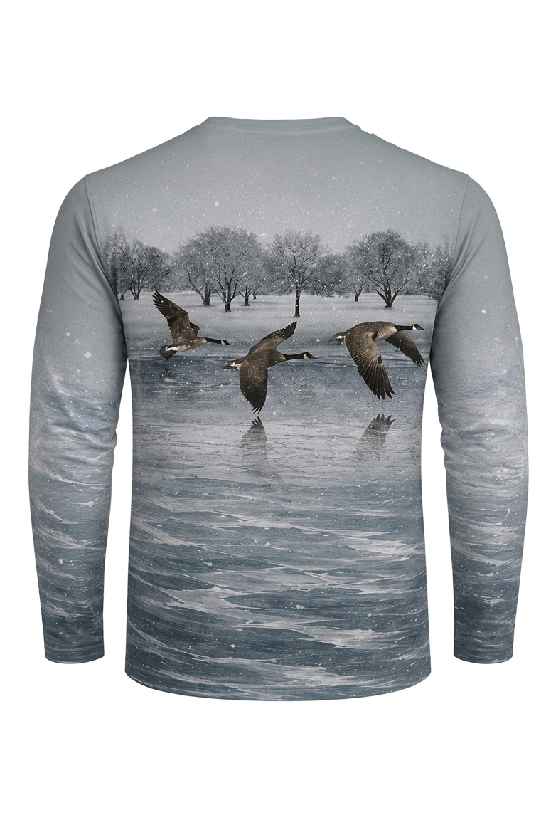 Performance Hunting Long Sleeve - Frozen Lake Goose Flight - ULS460K image 5