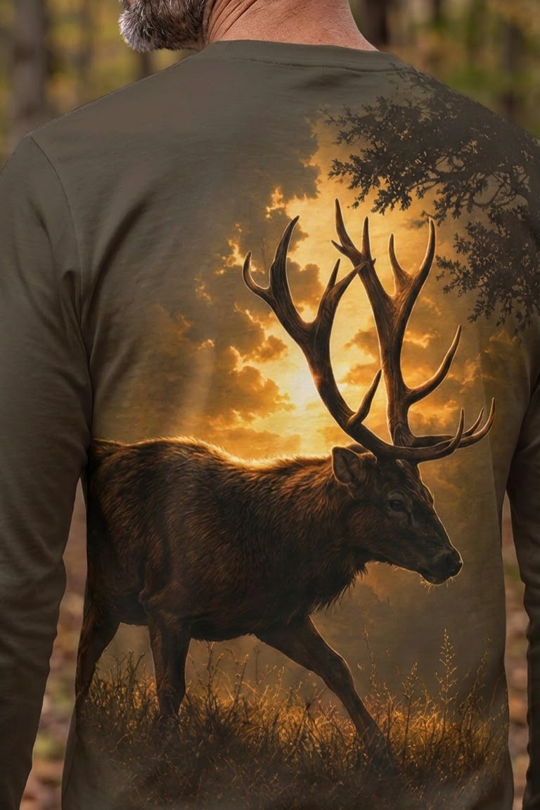 Performance Hunting Long Sleeve - Amber Horizon Whitetail Stag - ULS472K image 4