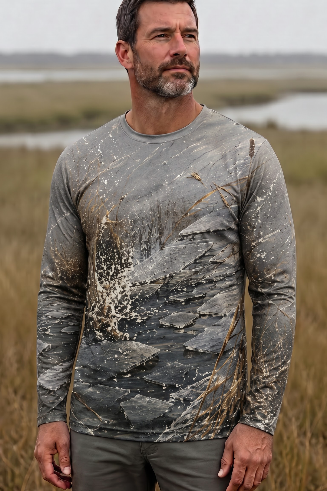 Performance Hunting Long Sleeve - Icy Marsh Mallard Splash - ULS476K image 3