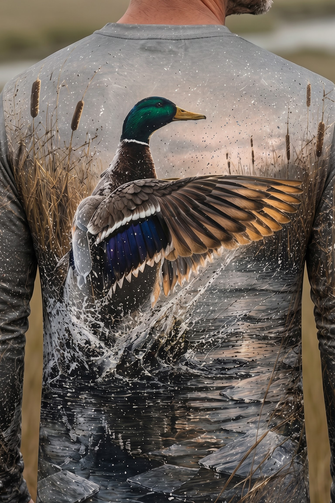 Performance Hunting Long Sleeve - Icy Marsh Mallard Splash - ULS476K image 4