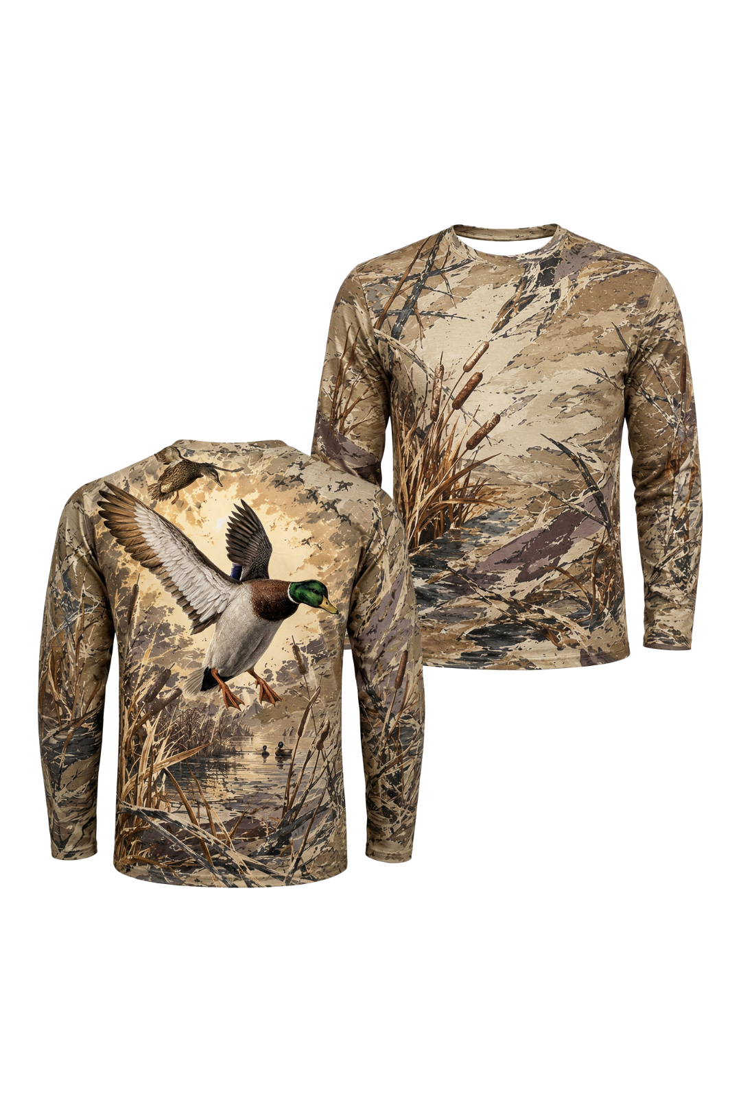 Performance Hunting Long Sleeve - Golden Cattail Mallard Descent - ULS477K image 1