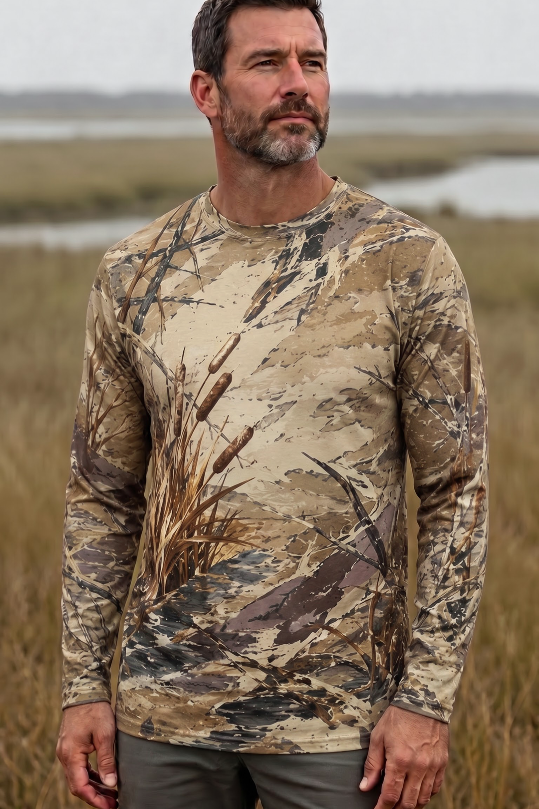 Performance Hunting Long Sleeve - Golden Cattail Mallard Descent - ULS477K image 3