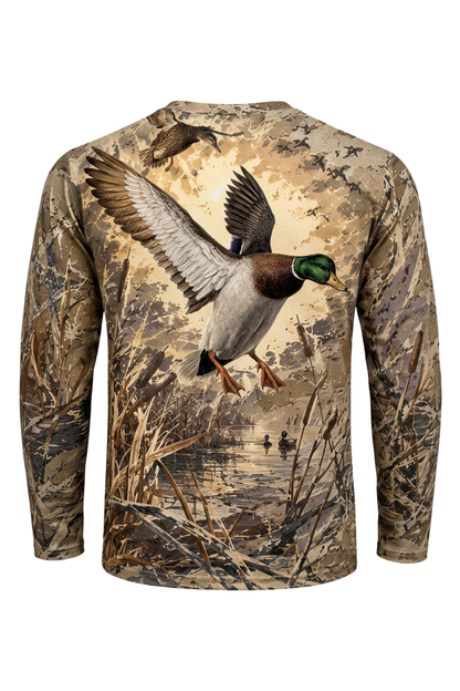 Performance Hunting Long Sleeve - Golden Cattail Mallard Descent - ULS477K image 5