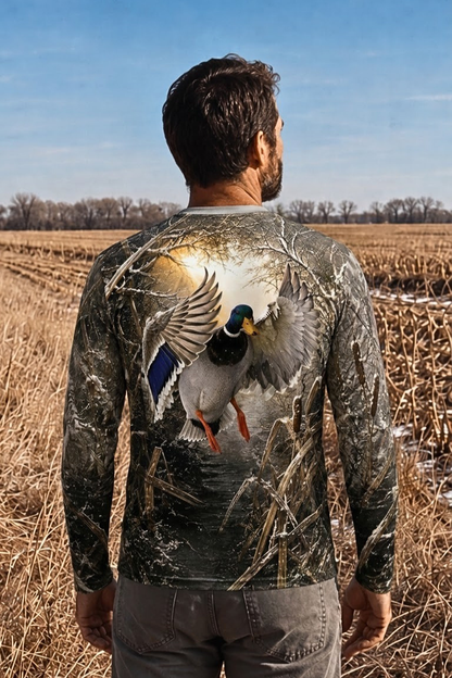 Performance Hunting Long Sleeve - Timber Marsh Mallard Touchdown - ULS480K image 2