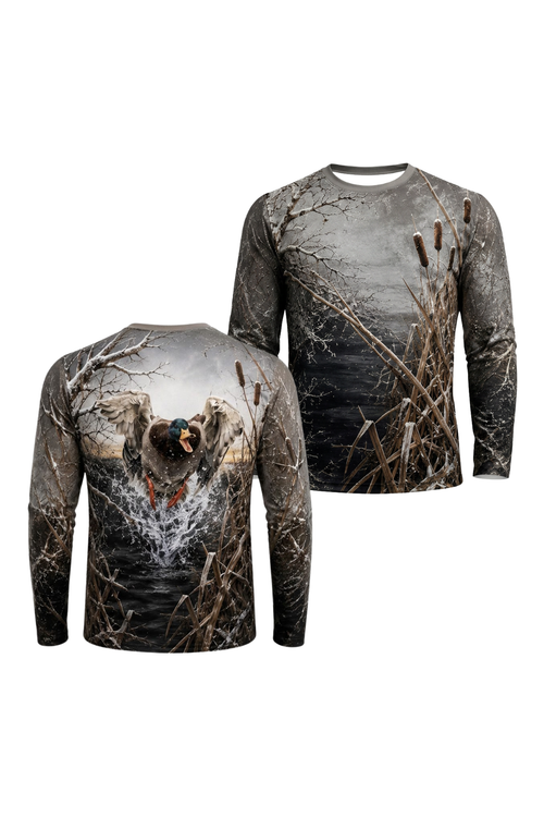 Performance Hunting Long Sleeve - Frost Marsh Mallard Rush - ULS481K image 1